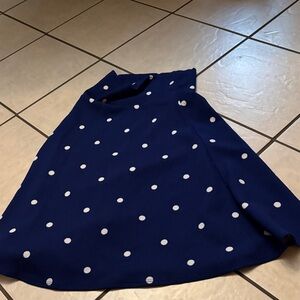 Blue polkadot skirt